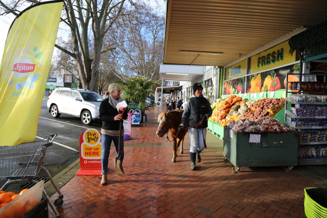 Shannon, Libby and Caramello take to the streets - Photo: Picket Fence