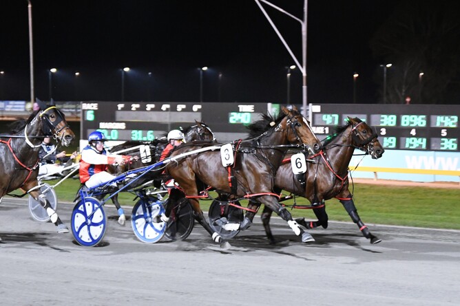 Alicia Harrison brings up her first winner of the night on Thursday with Emmber. - Photo: Chanelle Lawson