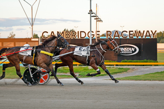 Sacred Mountain easily staves off a late bid by Kiss And Run. - Photo: Angelique Bridson