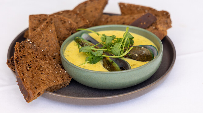 The Dipping Chowder, one of the new menu items created by head chef Michelle Thomson for the Taylor St Club at Cambridge Raceway - Photo: Picket Fence