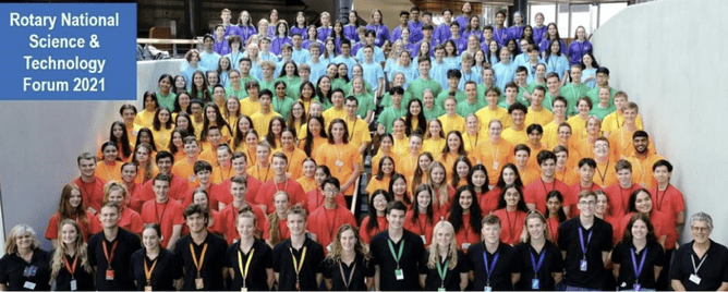 Image of Rotary National Science & Technology Forum 2021 students.. Case study of project funded by the Jenkins Foundation. New Zealand.