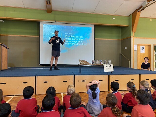 Image of Sustainable Coastlines plastic pollution education programme. Case study of project funded by the Jenkins Foundation. New Zealand.