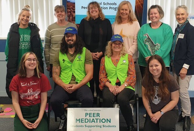 The Peace Foundation: Empowering Youth to Resolve Conflicts Constructively Through Peer Mediation. Image from the 2024 National facilitators retreat.