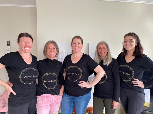 Image of Woven Earth team. Case study of project funded by the Jenkins Foundation. New Zealand.