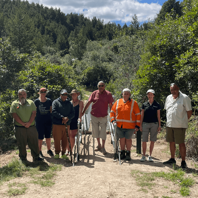 Represented: Tawhana Ball (Dept of Conservation), Lynley Twyman (Timber Trail NZ), Paora Graham (Kaumatua / Mokai Marae ), Jo Boyd (Neighbour and Kaitiaki), Wiari Rauhina (Chair-Te Kotahitanga o Ngāti Tūwharetoa), Matt Andrews (Ngā Hapū o Te Hauauru), Karyn Hutton (Bike Taupō) and Jason Turner (Dept of Conservation)