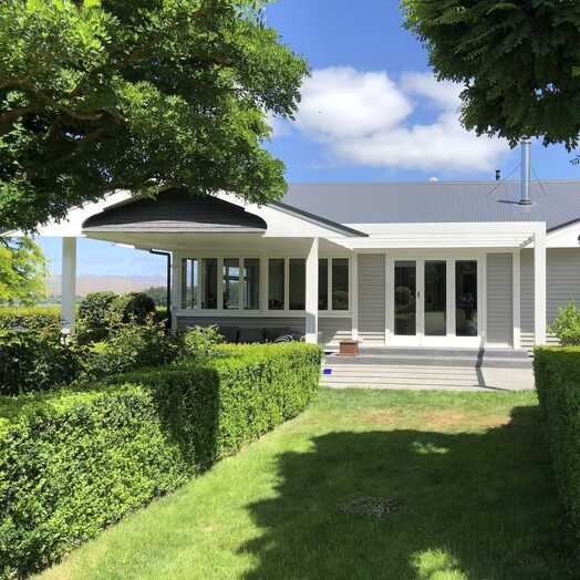 A new sturdy extension with pergola, perfectly matched to the existing style of the home.