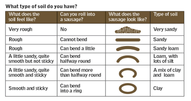 Garden Planning How to tell what sort of garden soil you have