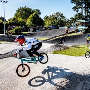 Bike park, bike pump track, children’s playground at the Grassroots Trust Arena