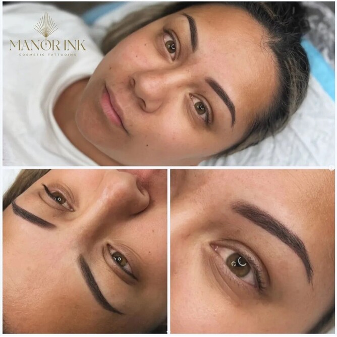 beautiful permanent makeup eyebrows by Manor Ink Hamilton