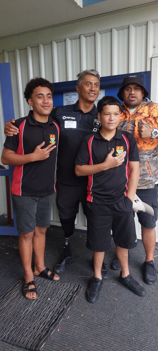 With students at Rangitaiki College