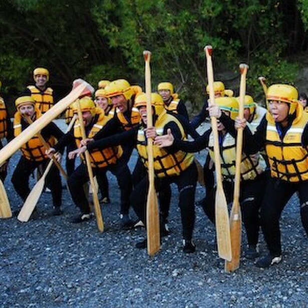 A white water rafting team experience planned and created by Little Big Events.