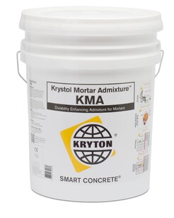 Admixture for Mortar & Plaster - Krystol Mortar Admixture (KMA) is a hydrophilic crystalline admixture used to provide long-term protection of masonry mortars and concrete masonry units against water and waterborne contaminants by reducing permeability and absorption of the mortar.