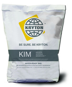 Waterproofing Admixture for New Construction - Krystol Internal Membrane (KIM) is a hydrophilic crystalline admixture used to create permanently waterproof concrete.