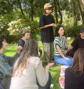 Hanging out after forest bathing called shin rin yoku in Japanese
