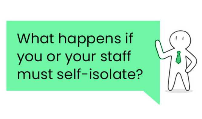 What happens if you or your staff must self isolate with Covid 19?