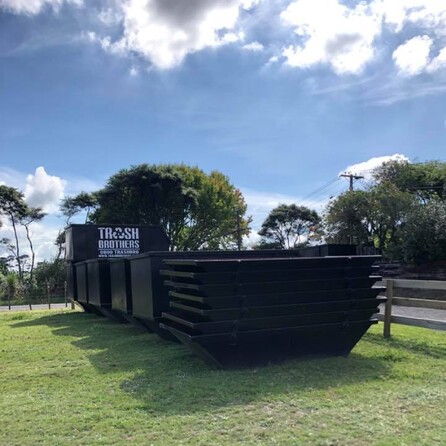 Trash Brothers Skip Bins stacked and ready to go