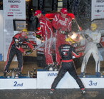Champagne fight and Würth signage