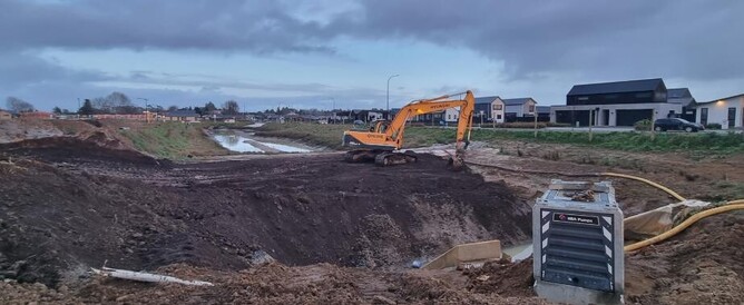 Swale 3 – Construction underwaystarting with the decommissioning of thesediment control pond