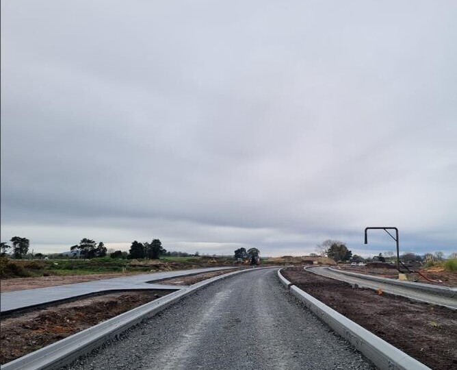 Kerb and Footpath along Webb Drive