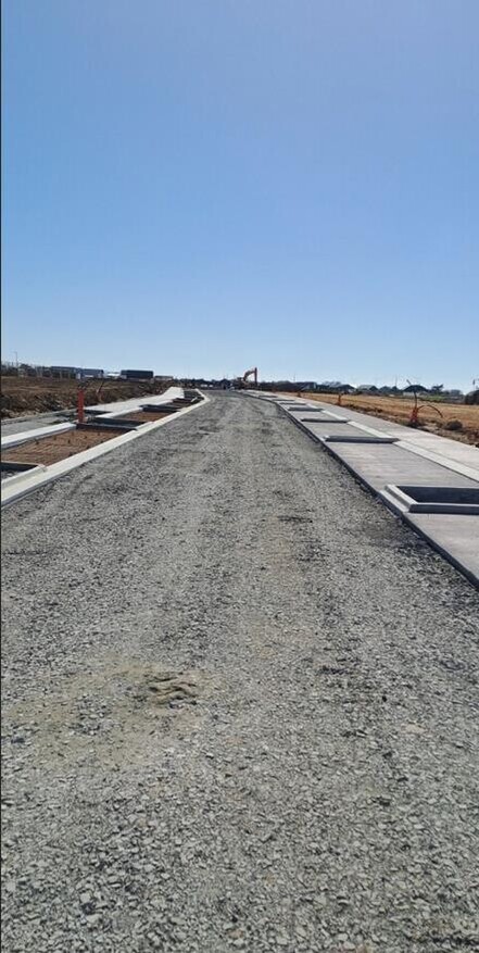 Stage 20 – services completed and concrete works underway.