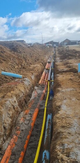 Stage 20 – Services in priorto backfilling trenches