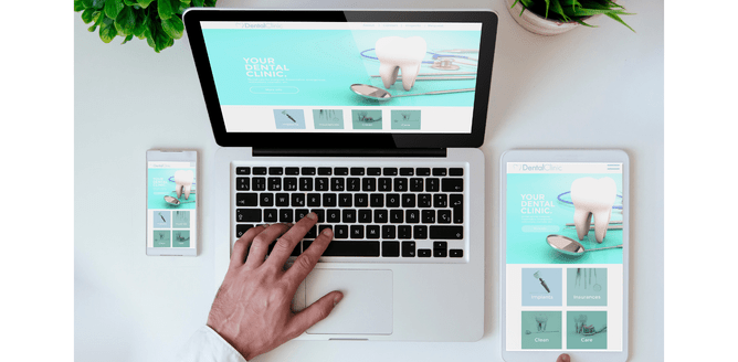 Small business website design image of designer working 