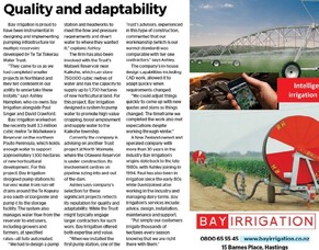 More than just irrigation