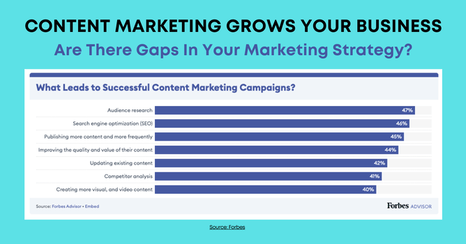 Content Marketing Infographic: What leads to successful content marketing campaigns.