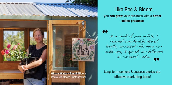 Bee & Bloom - A Spread The Word Content Marketing positive customer testimonial