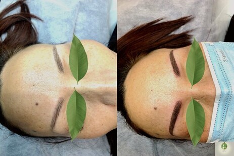 Eyebrows Ombre Tattoo Before And After By Jade