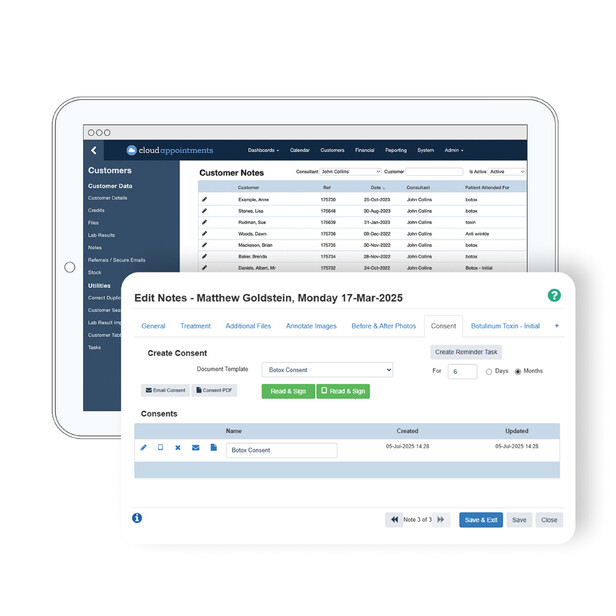Capture signed consent forms electronically
