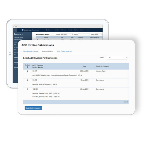 ACC submissions for Audiology