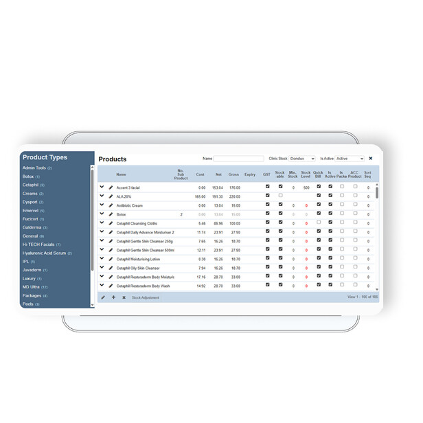 Manage your clinic inventory