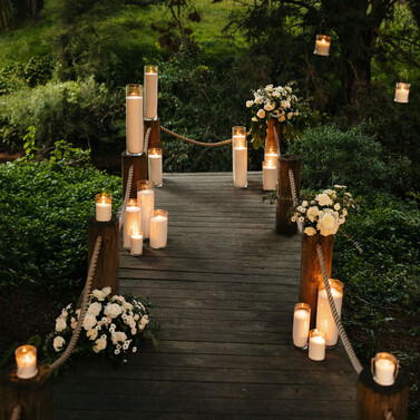Winter wedding inspiration photo from Kumeu Valley Estate with Bride and Groom from a distance