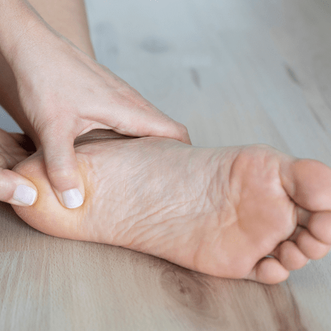 Specialist podiatry care for heel fat pad syndrome with orthotics, cushioning footwear, and rehabilitation at Foot Foundation