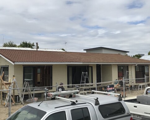 With the house now situated on its new site, the process of reconnecting services and setting everything up begins.