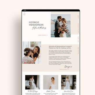 A screenshot of Georgie's website.