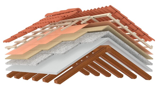example of roofing layers for insulation