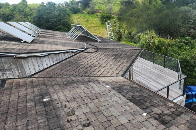 old concrete tile roof needing replacement
