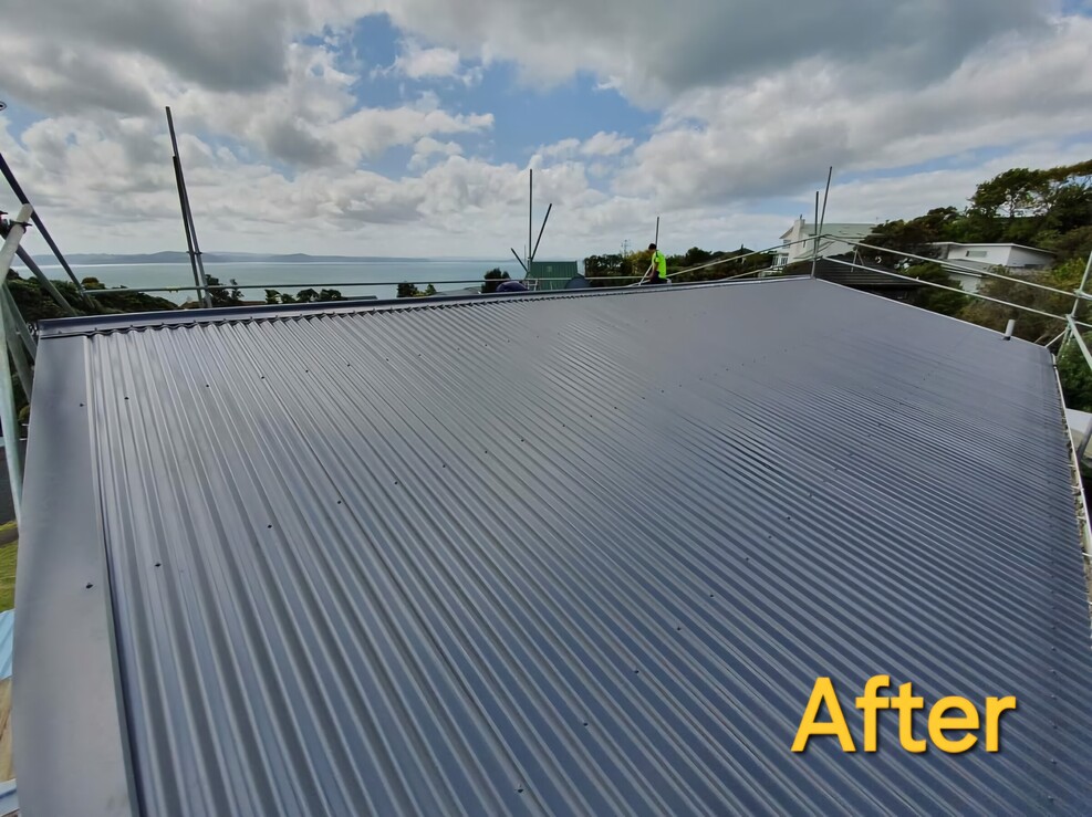 after picture of a metal roof Kerikeri by Flood Roofing