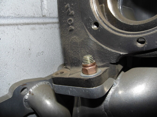 copper lock nut installed