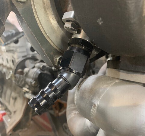 With these fittings the drain angle is 33 Degrees