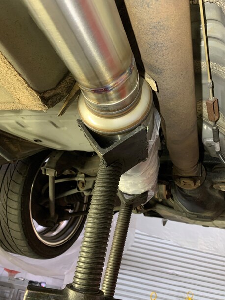 Use small wooden wedges to help hold your exhaust system in place when tacking up and aligning parts, these can even out gaps quickly and easily