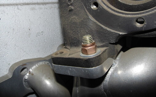 copper locknut installed