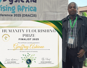 Geoffrey&rsquo;s Humanity Flourishing Award Finalist Certificate: A Moment of Pride