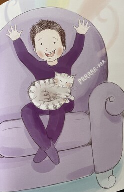 inside illustration of The Boy Who Could Only See Purple Book