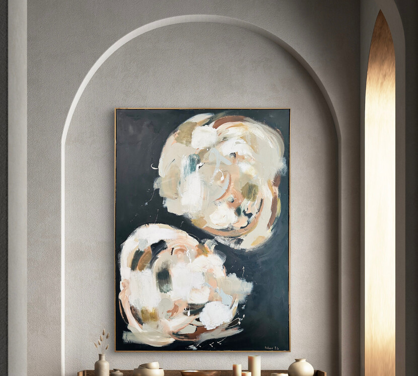 echoes in the dark abstract painting by Felice Paintworks