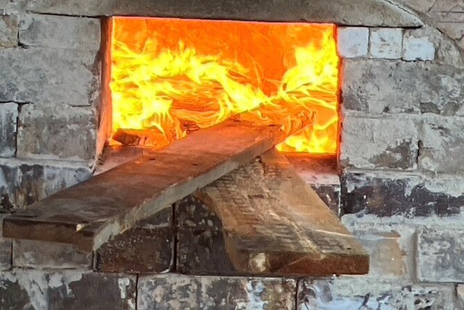 Flames in the firebox