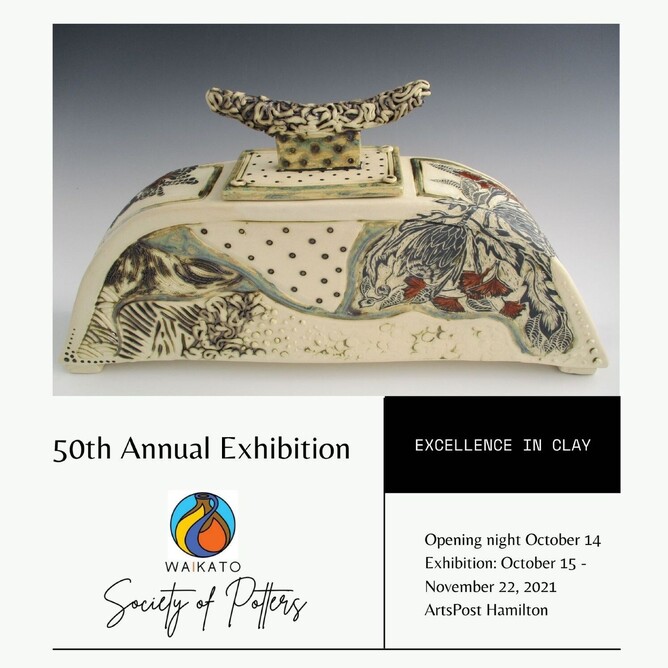 'Red Gingko" by Dianne Caton - winner of the Macs Mud Premier Award at the 2020 WSP Annual Exhibition