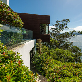 NZ Greenery and architectural house